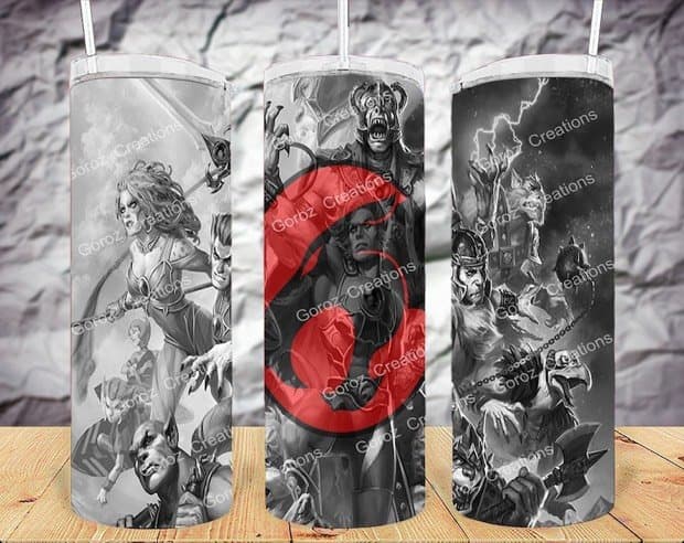 Thundercats Cartoon 20oz Skinny Tumbler with Straw