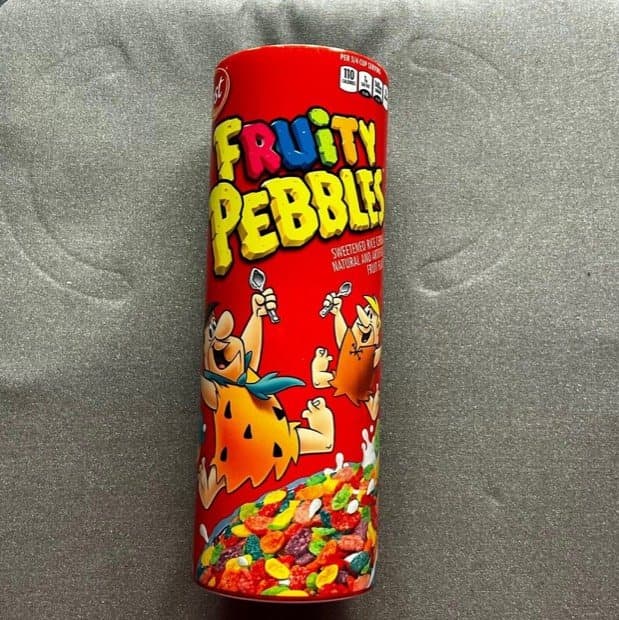 Fruity Pebbles Cartoon Tumbler, 20 oz Sublimation Skinny Tumbler with Straw
