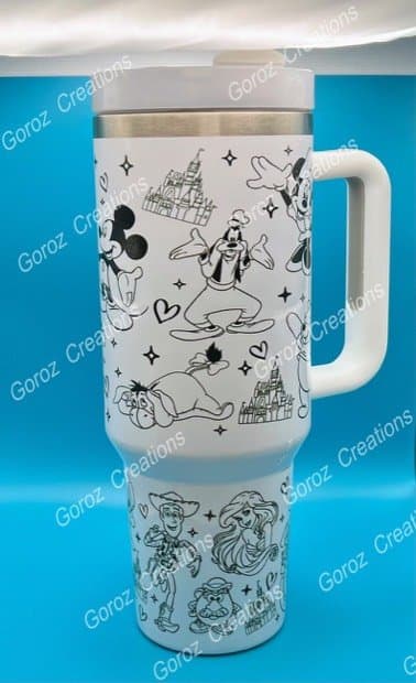 Theme Park Characters 40oz Tumbler | Sublimation Print