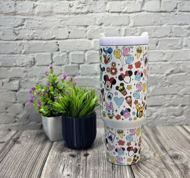 Cartoon Character 40oz Tumbler, Magic Theme Park Gift