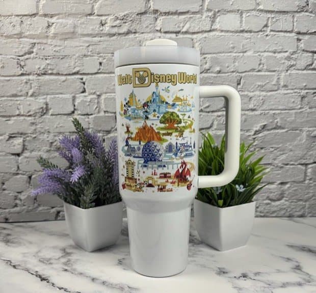 40oz Theme Park Tumbler Magic Theme Park Cute Cartoon Characters Stanley Dupe Gift For Theme Park Lover Theme Park Snacks