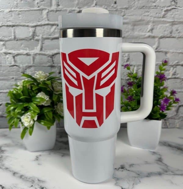 40oz Robot Tumbler: 80s Cartoon Fan Gift