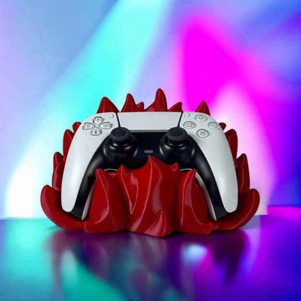 Controller Holder Xbox Series X/S and PS5 Flame Design Gaming Stand - Perfect Gamer Gift for Console Fans 3D printed