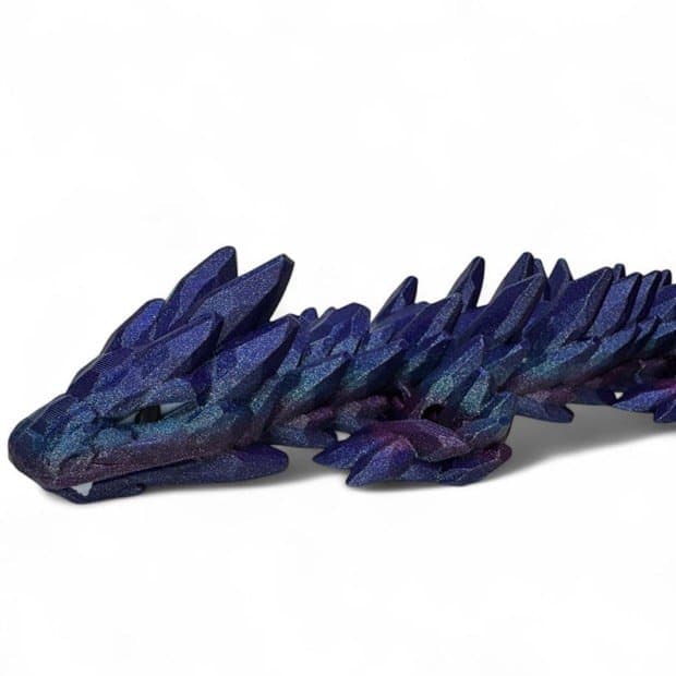 3D Printed Articulated Gemstone Dragon, Cinderwing3D Fantasy Figurine
