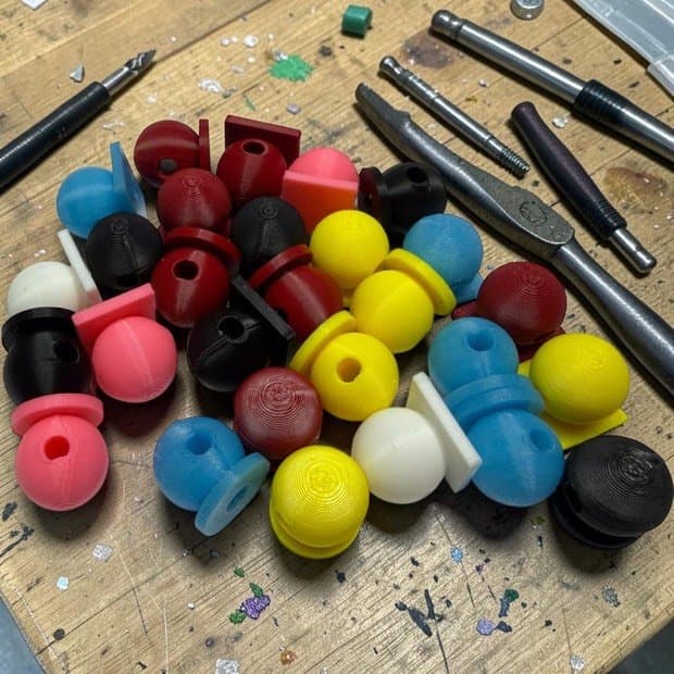 3D Printed Flat Beads for DIY Pen Focal Craft Supply (15mm)